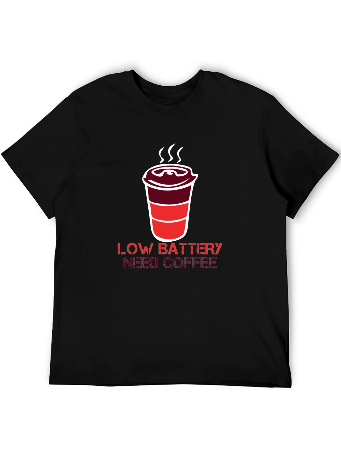 Low Battery Need Coffee Graphic T-Shirt