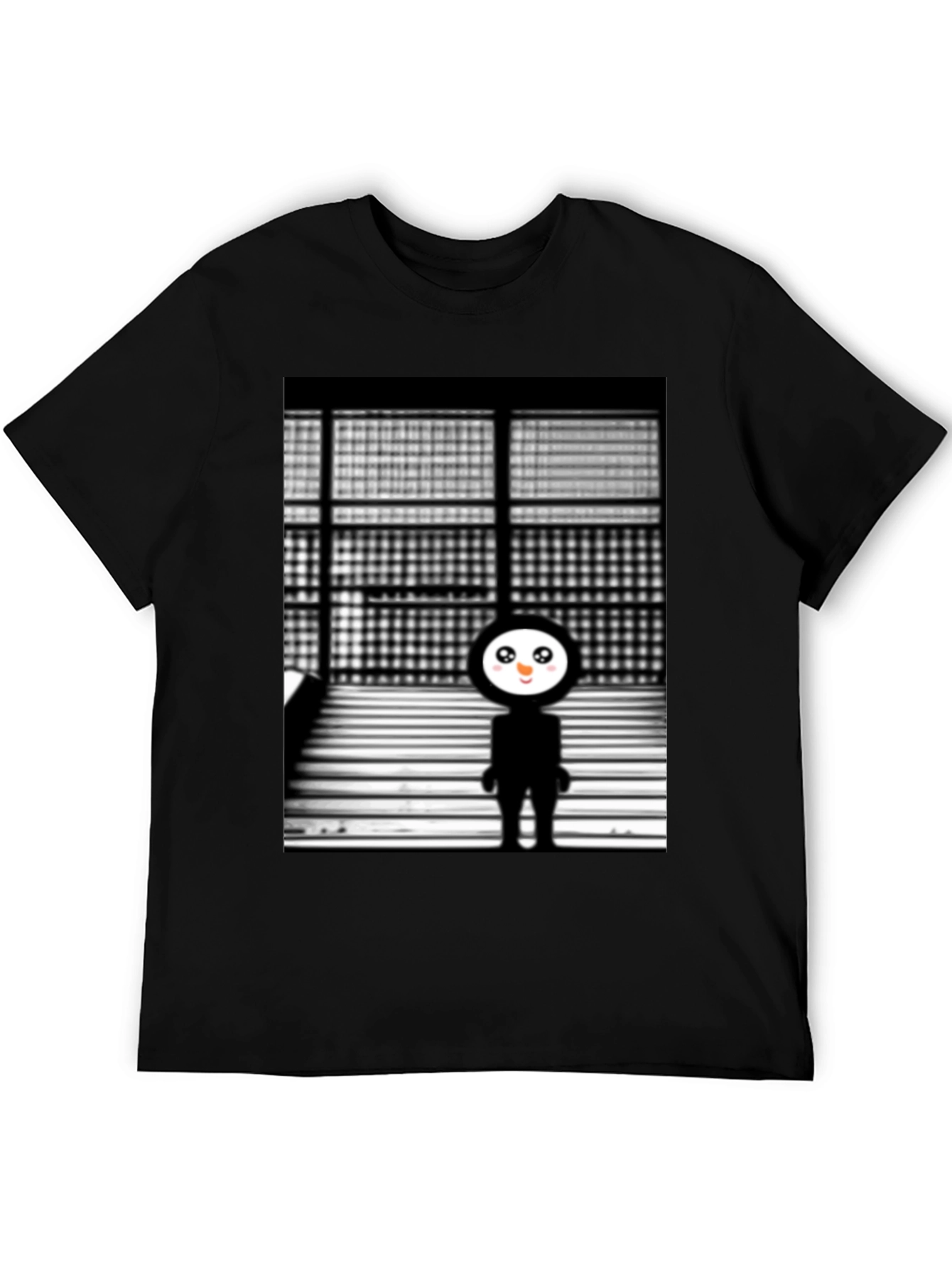 Modern Black T-Shirt with Graphic Design