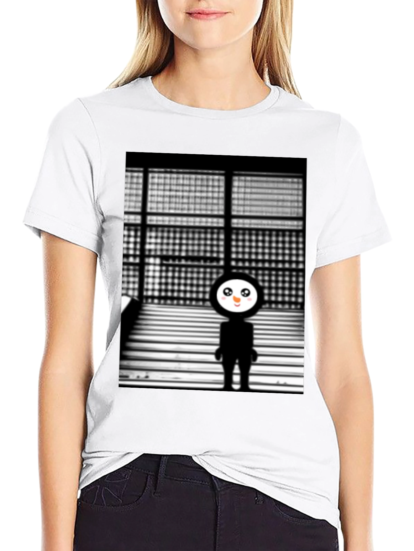 Modern Black T-Shirt with Graphic Design