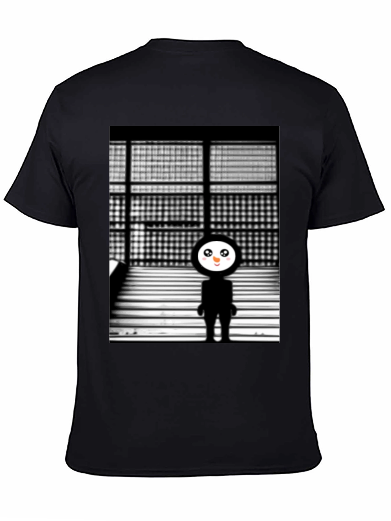 Modern Black T-Shirt with Graphic Design