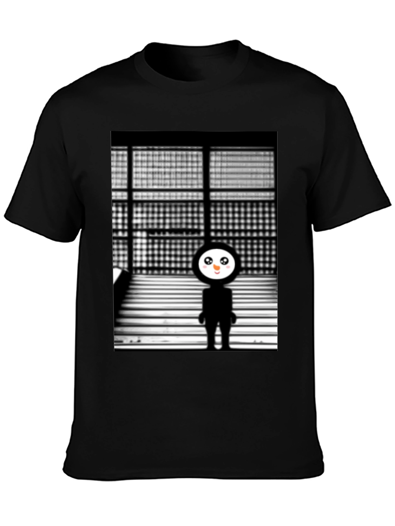 Modern Black T-Shirt with Graphic Design