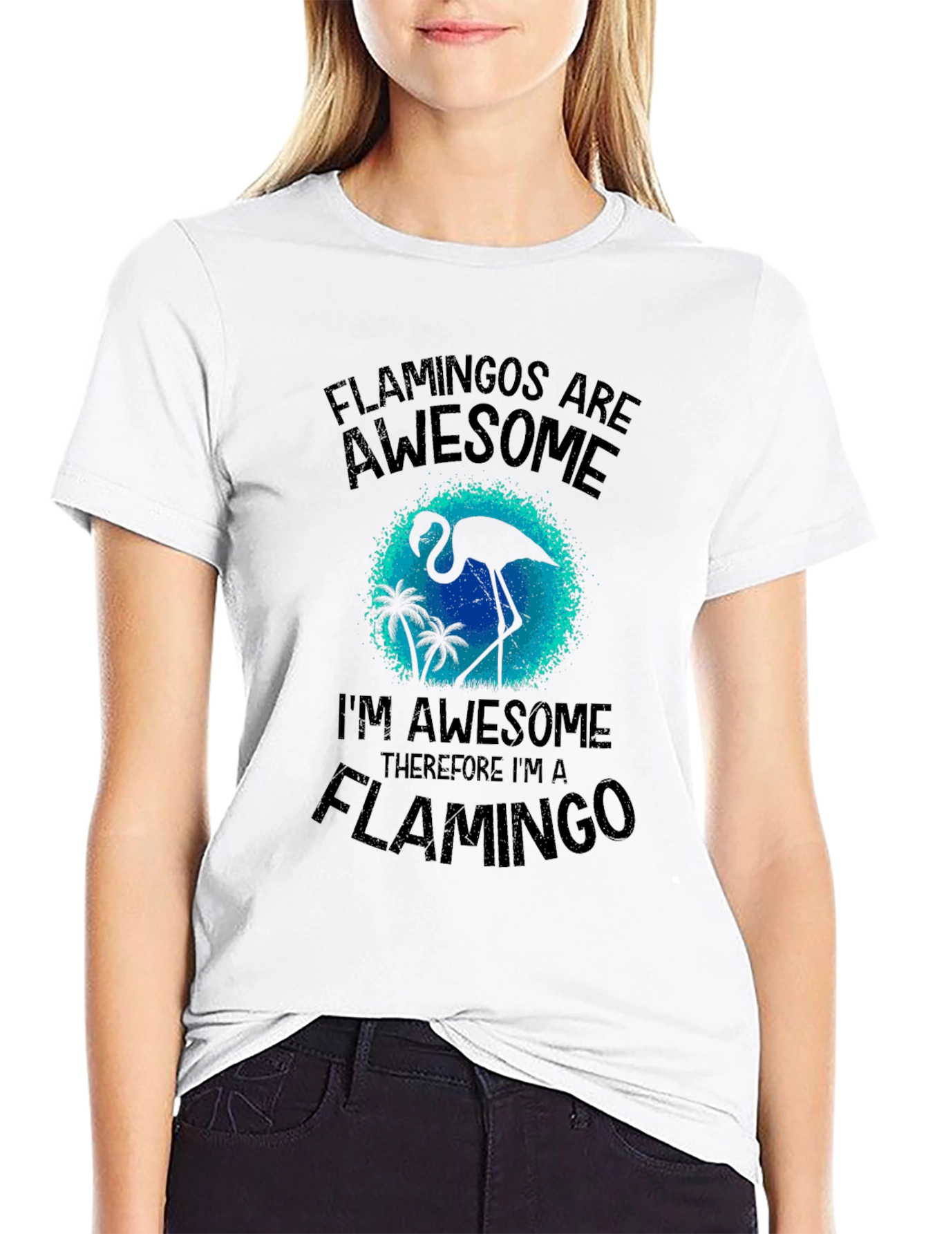 Flamingo Awesome Graphic T-Shirt