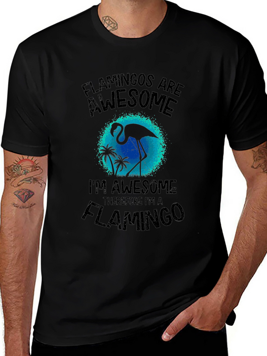 Flamingo Awesome Graphic T-Shirt