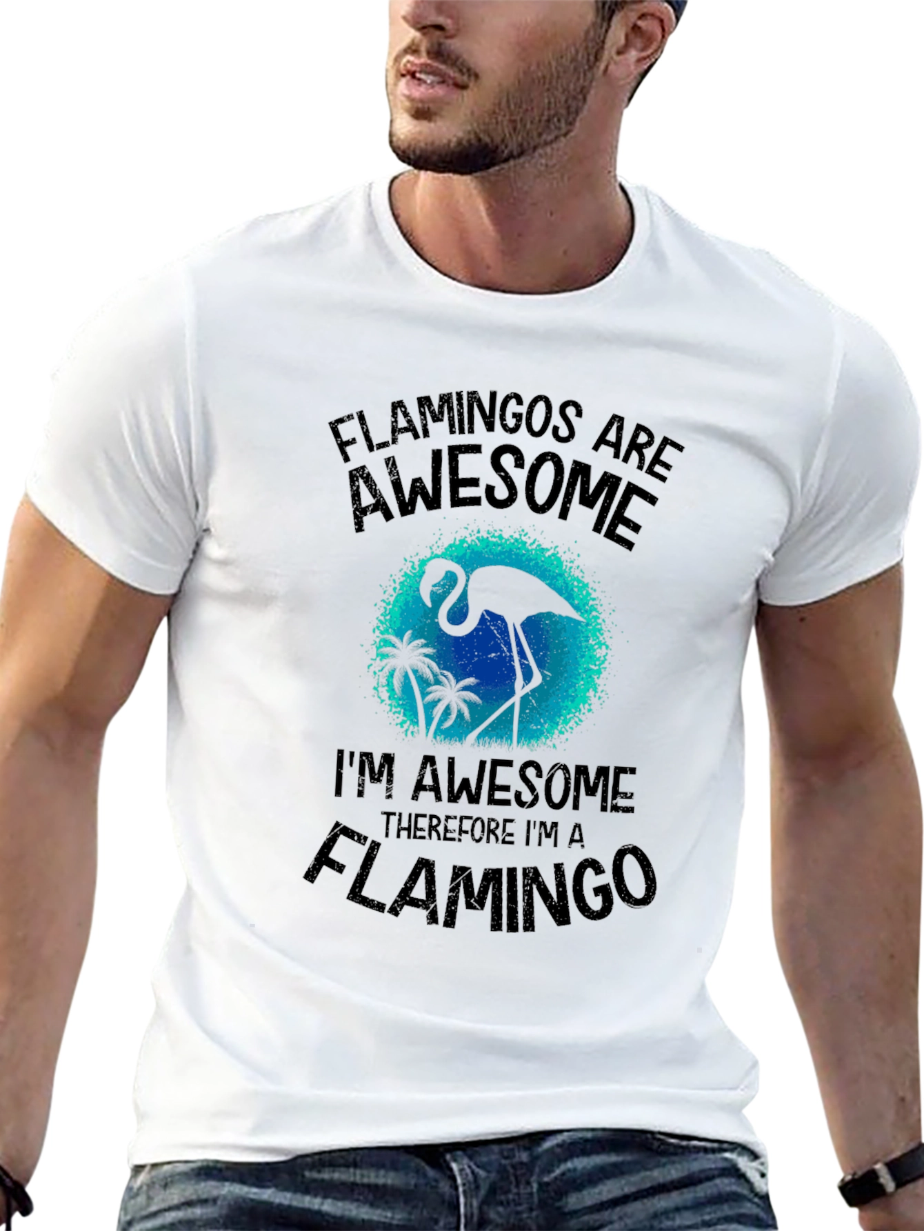 Flamingo Awesome Graphic T-Shirt