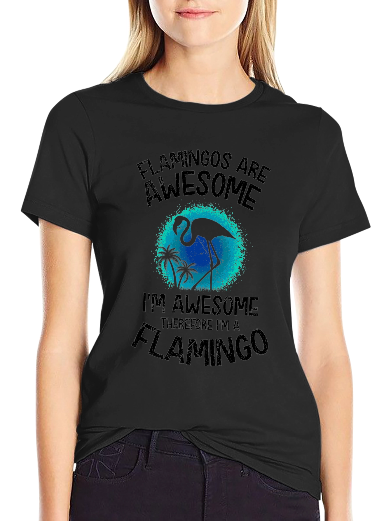 Flamingo Awesome Graphic T-Shirt