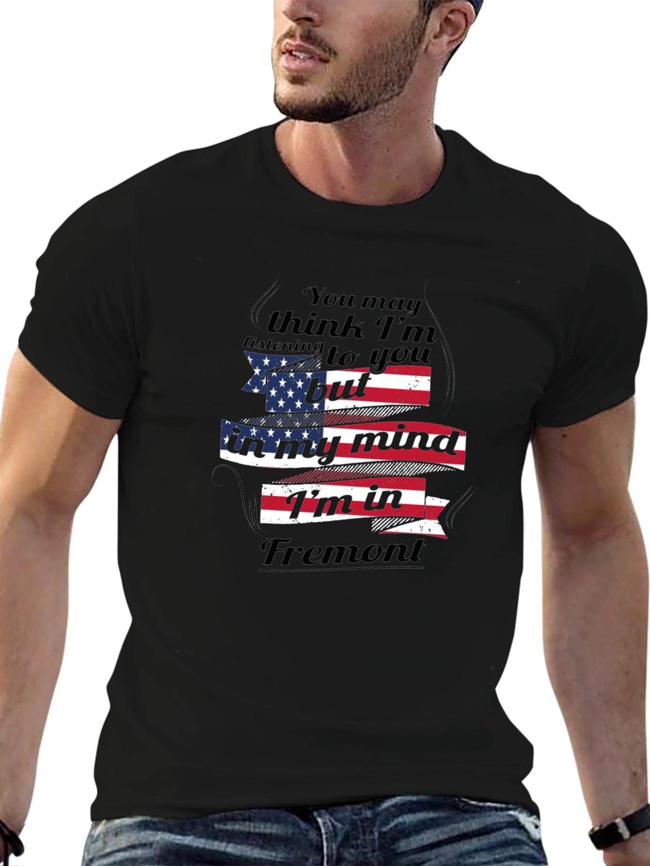 Fremont Mind USA Flag Graphic Tee