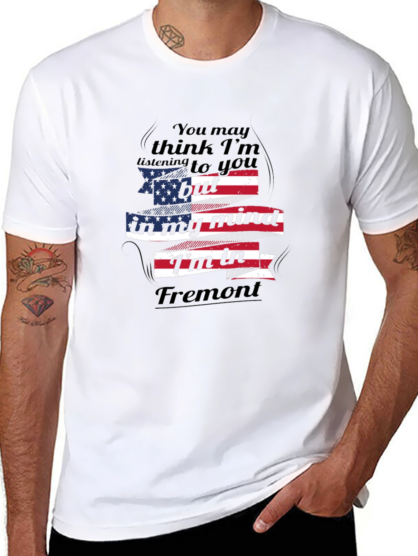 Fremont Mind USA Flag Graphic Tee