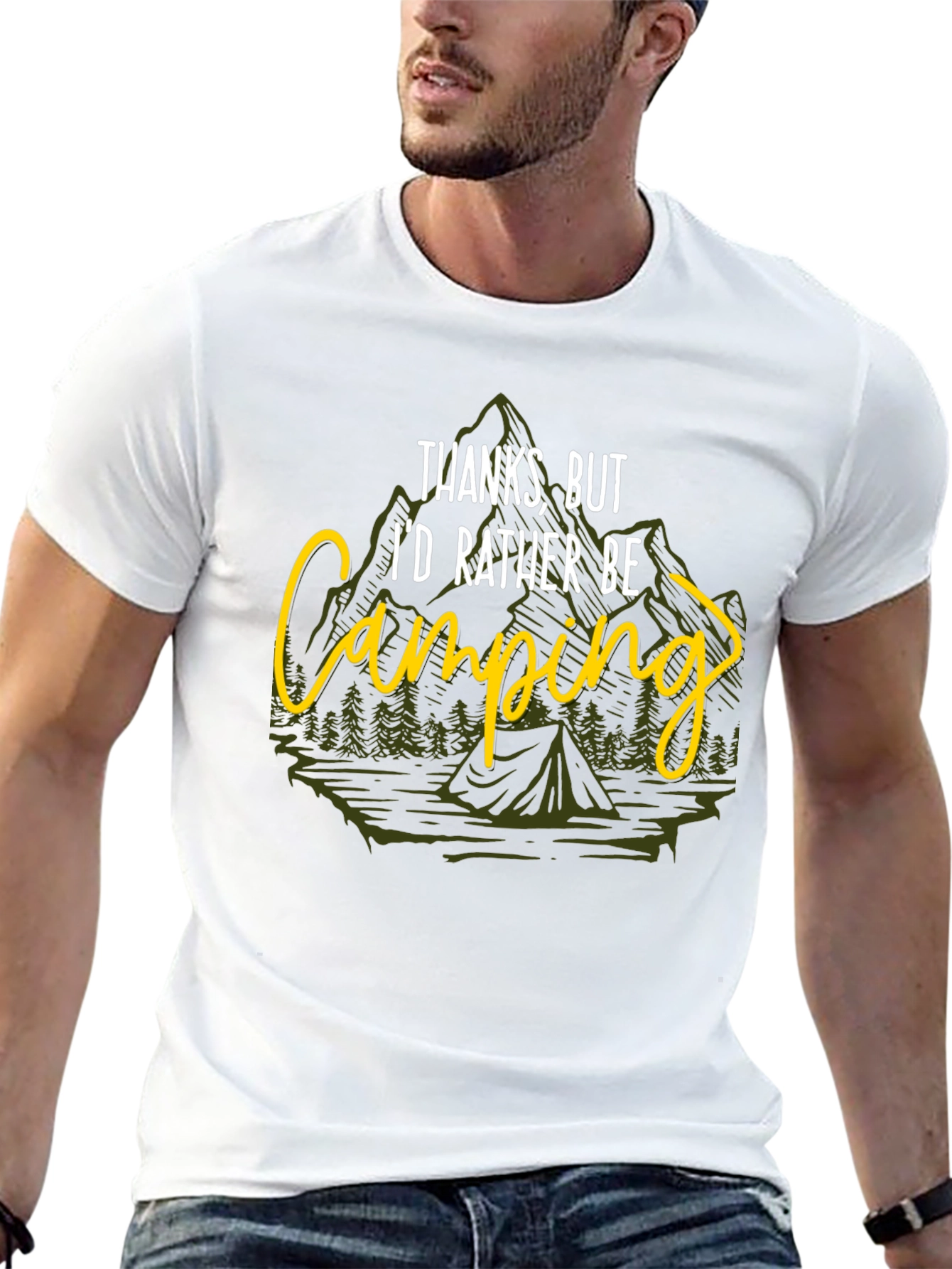 Camping T-Shirt - Id Rather Be Camping
