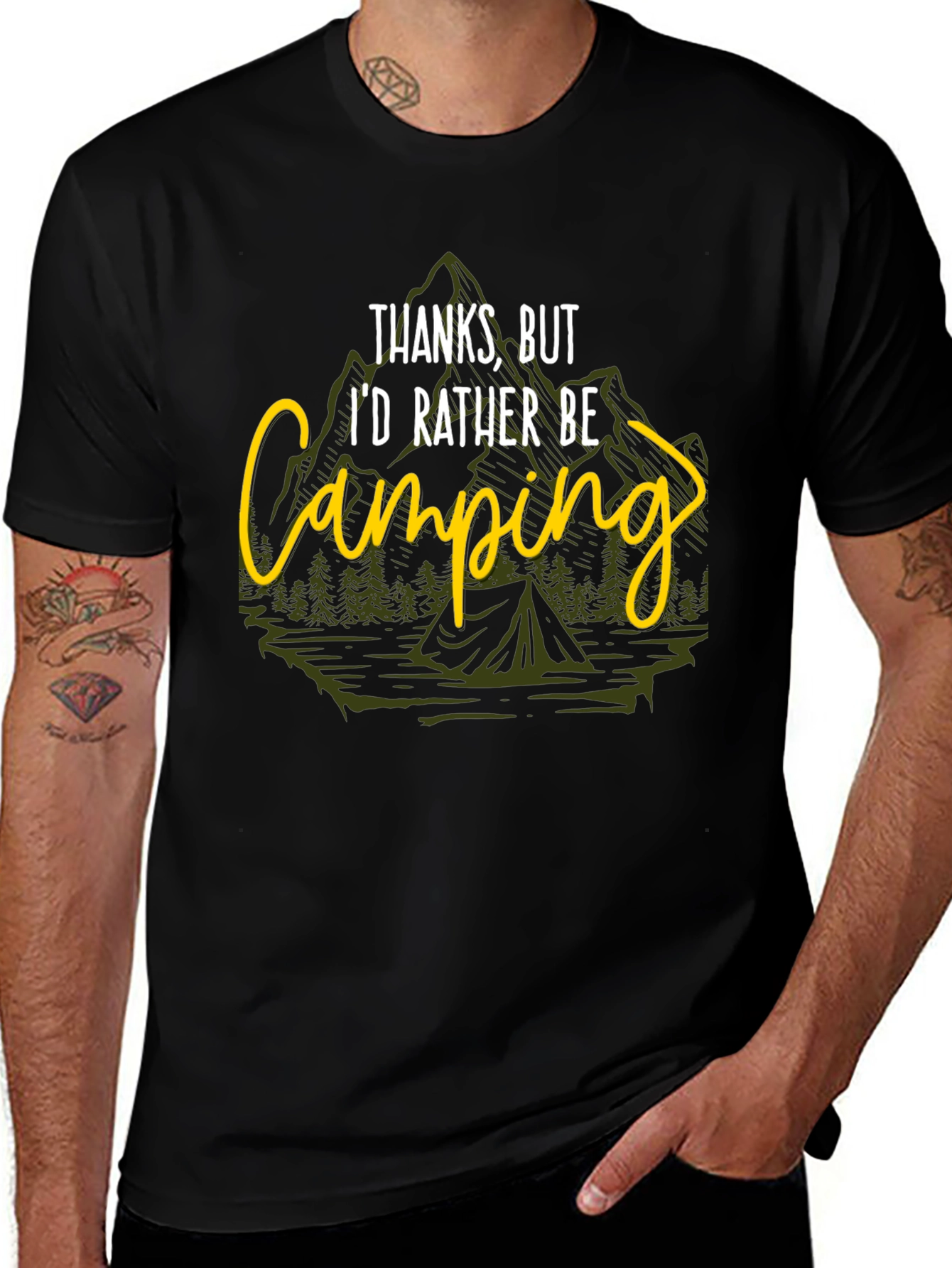 Camping T-Shirt - Id Rather Be Camping