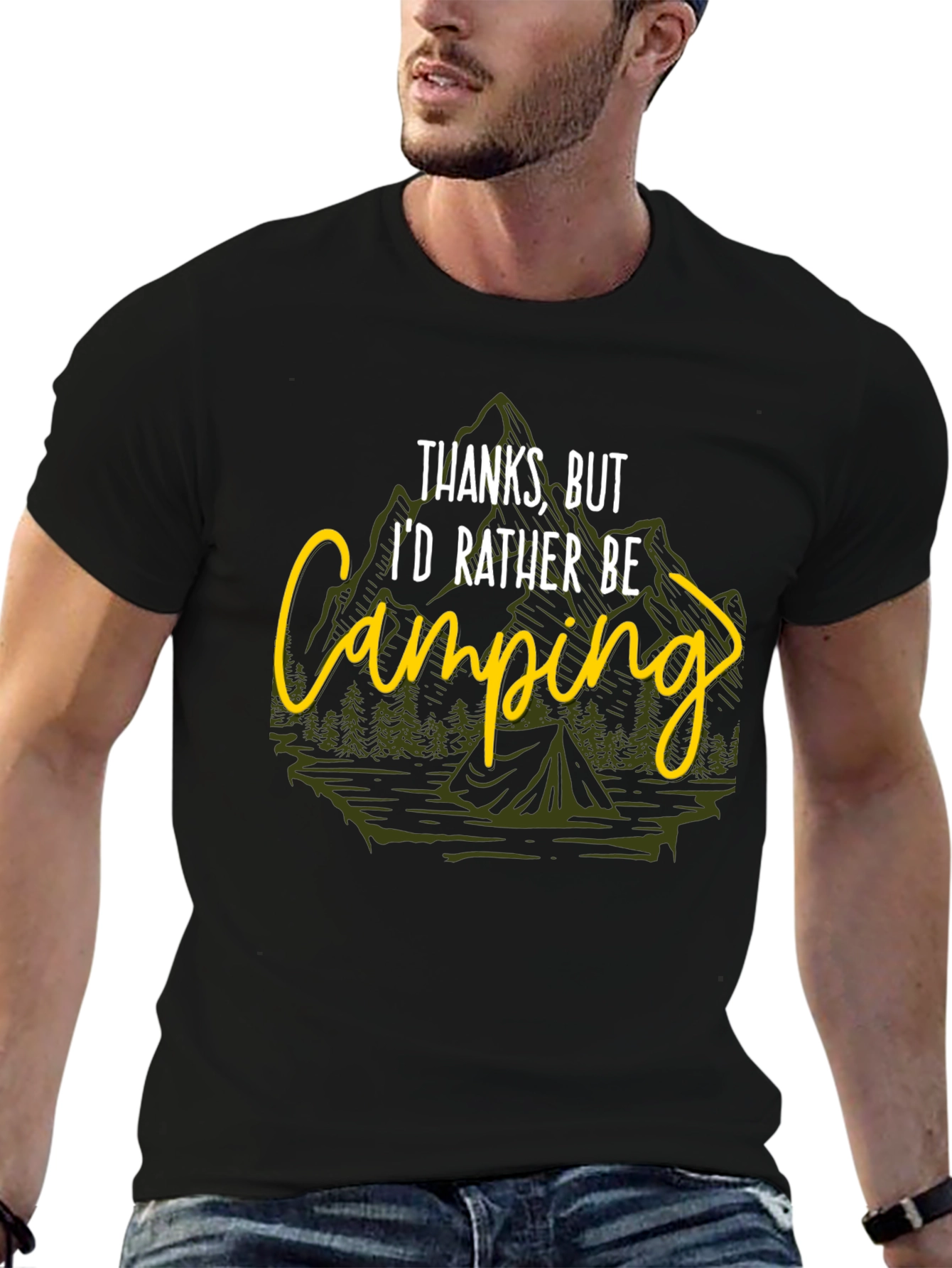 Camping T-Shirt - Id Rather Be Camping