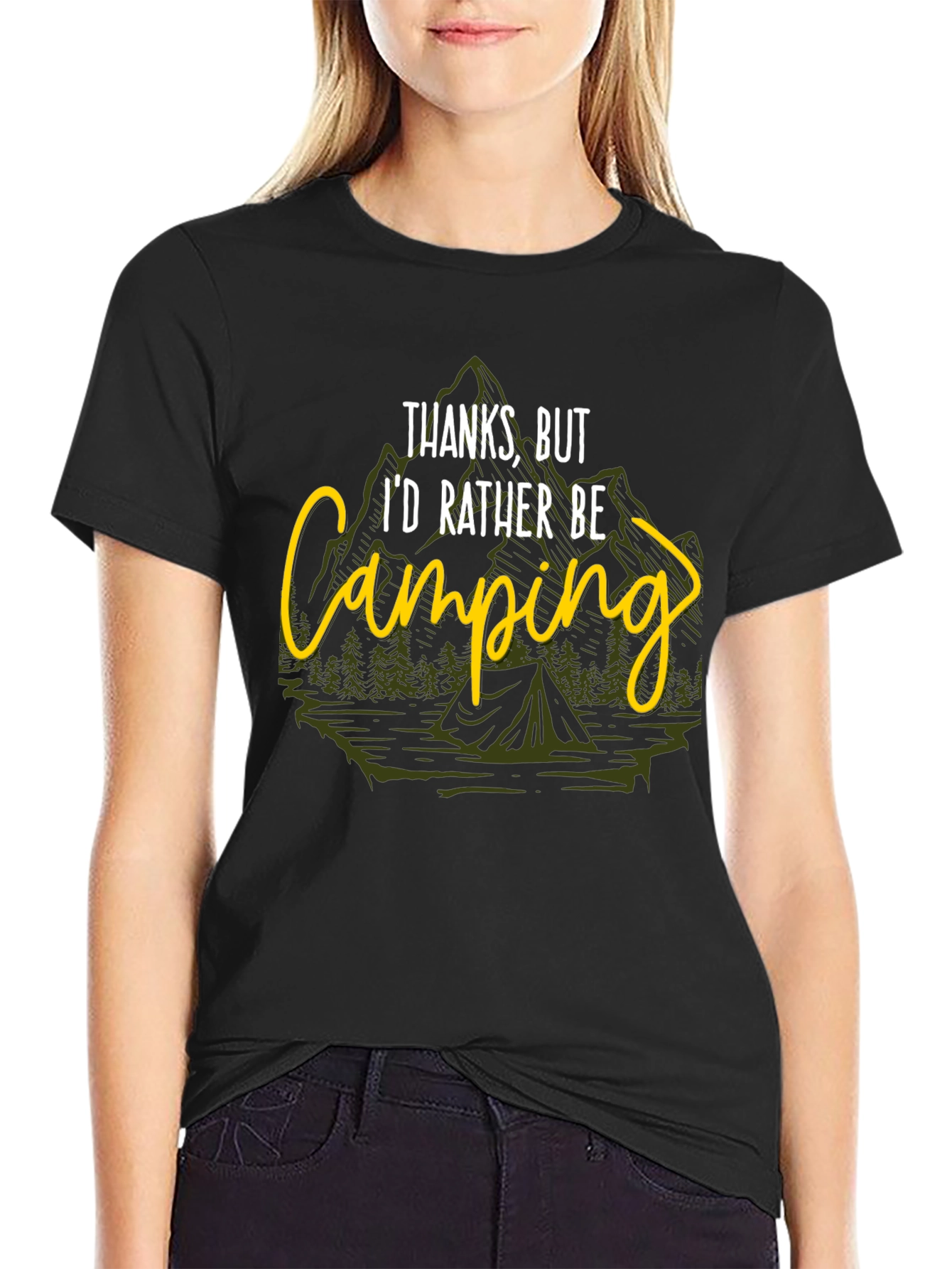 Camping T-Shirt - Id Rather Be Camping