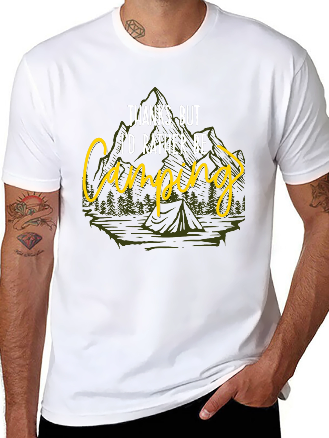 Camping T-Shirt - Id Rather Be Camping