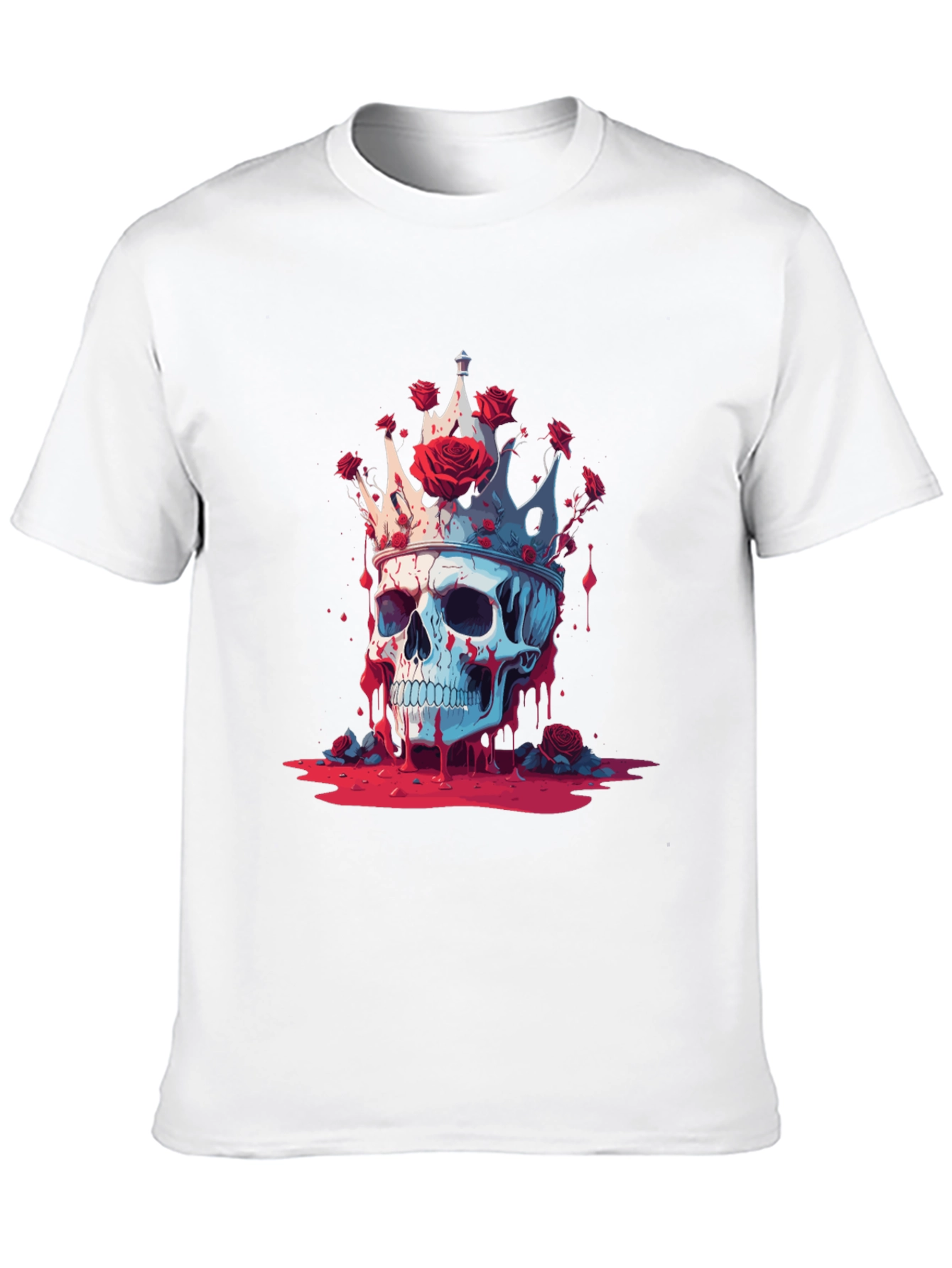 Skull King T-Shirt with Roses