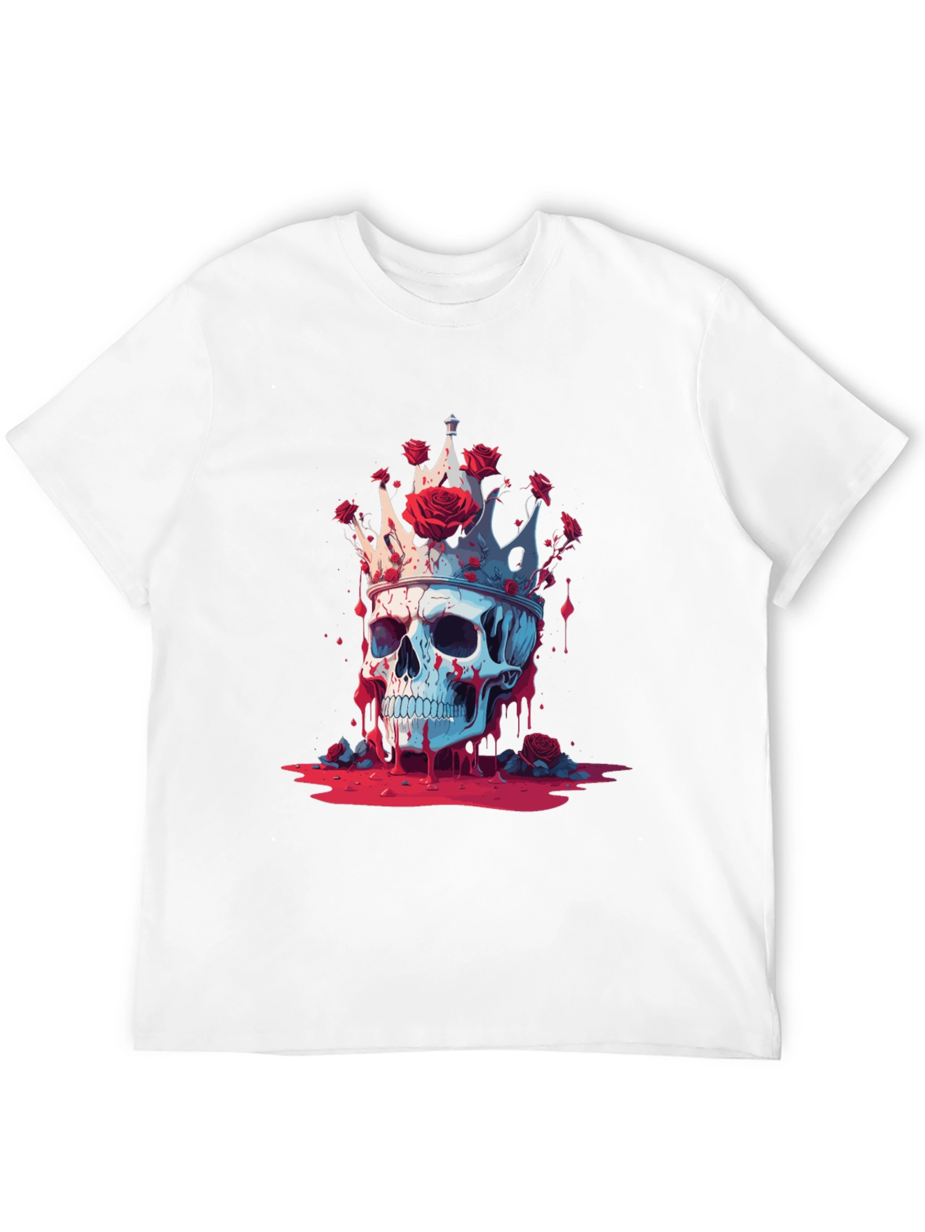 Skull King T-Shirt with Roses