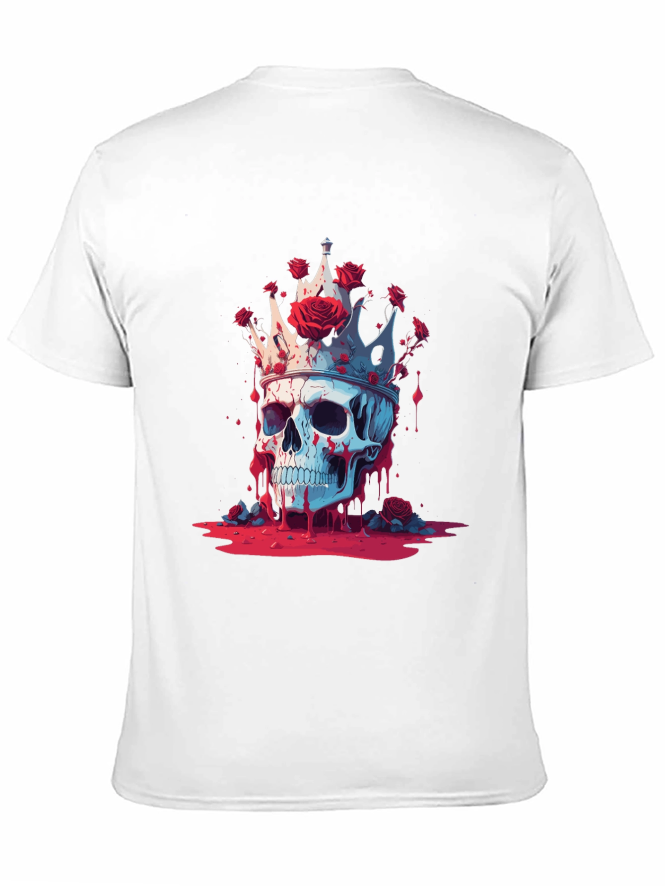 Skull King T-Shirt with Roses