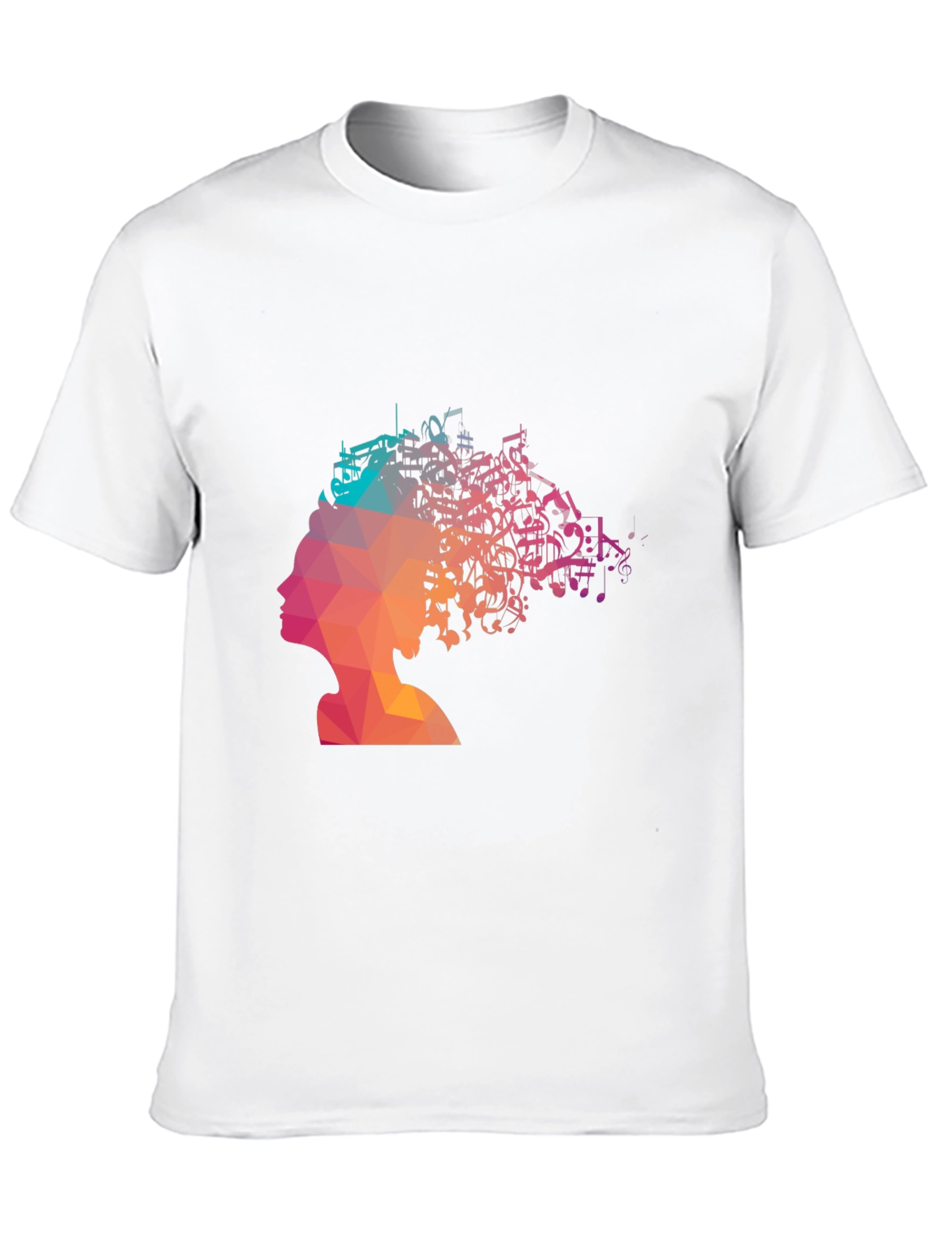 Music Mind T-Shirt - Poly Art Silhouette