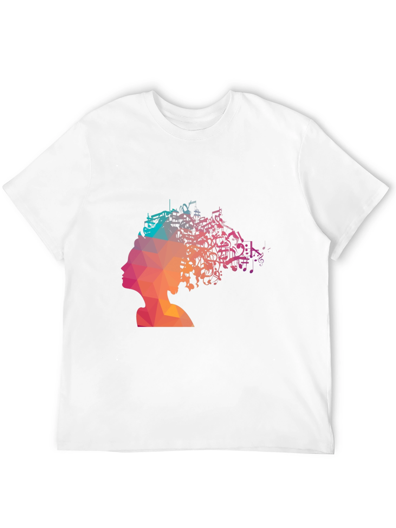 Music Mind T-Shirt - Poly Art Silhouette