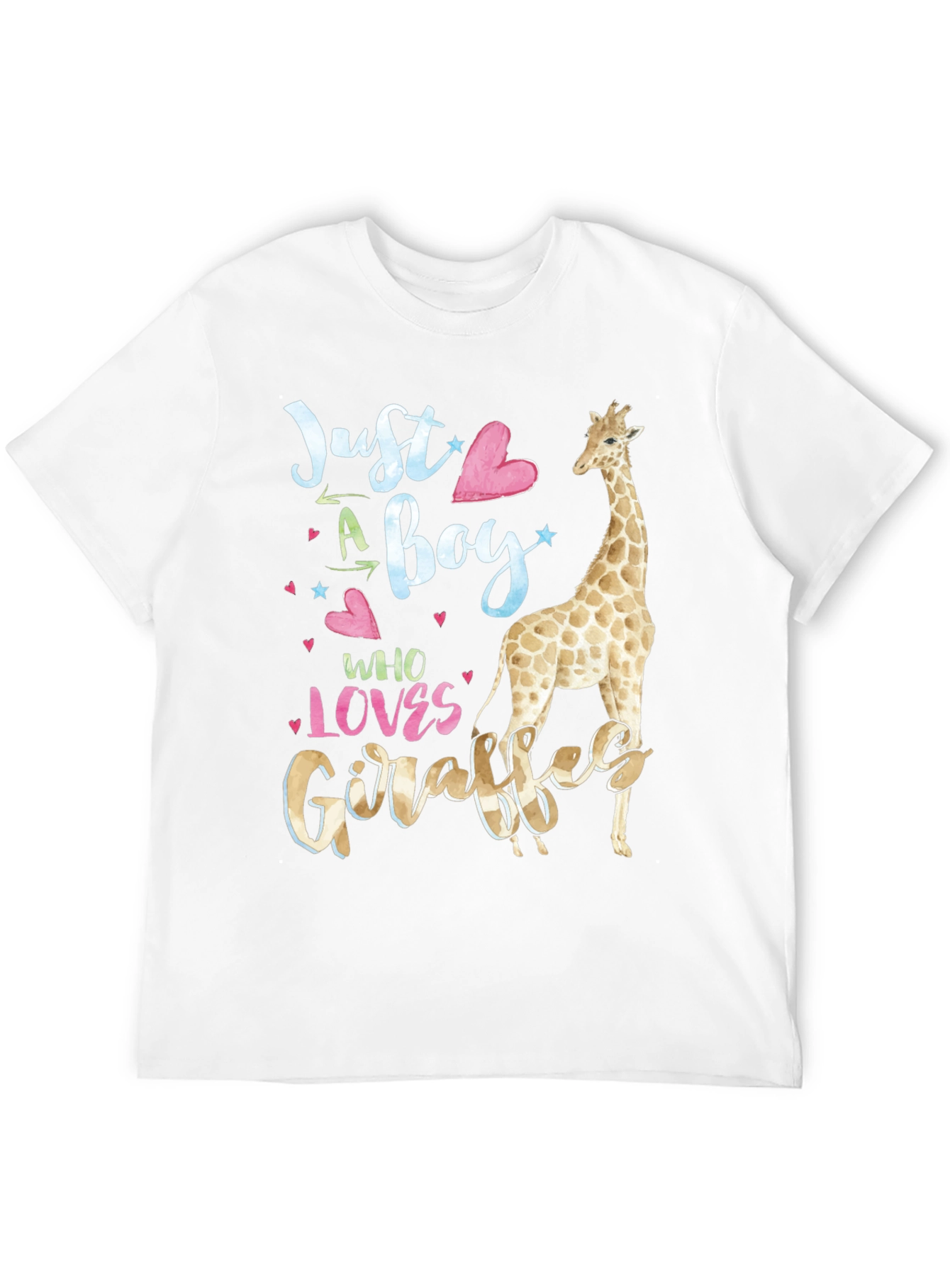 Just A Boy Who Loves Giraffes Graphic T-Shirt