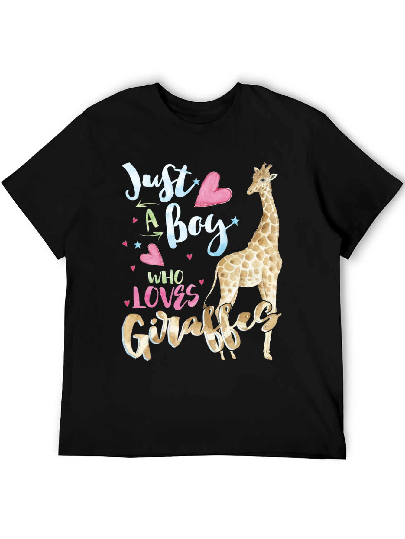 Just A Boy Who Loves Giraffes Graphic T-Shirt