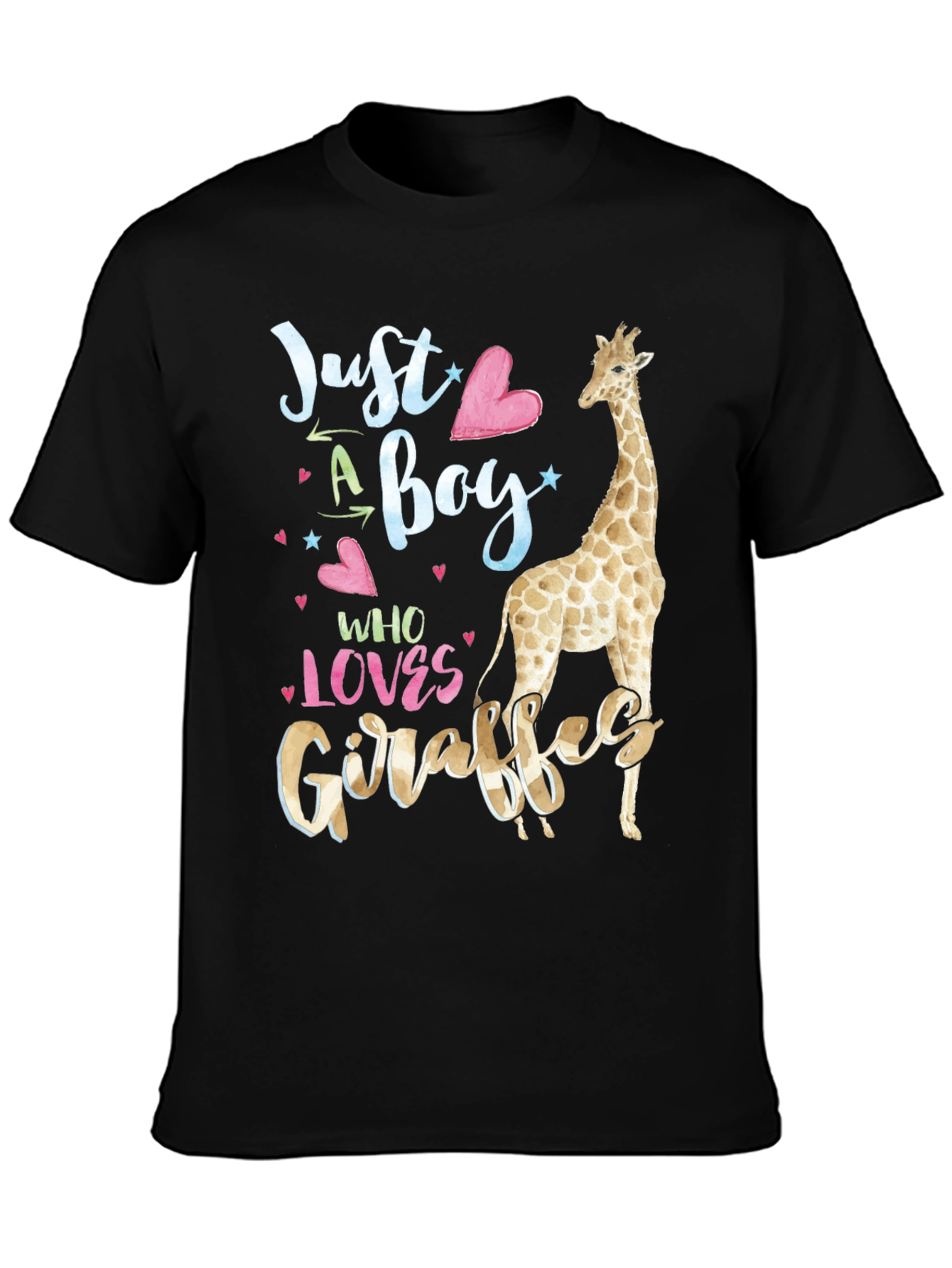 Just A Boy Who Loves Giraffes Graphic T-Shirt