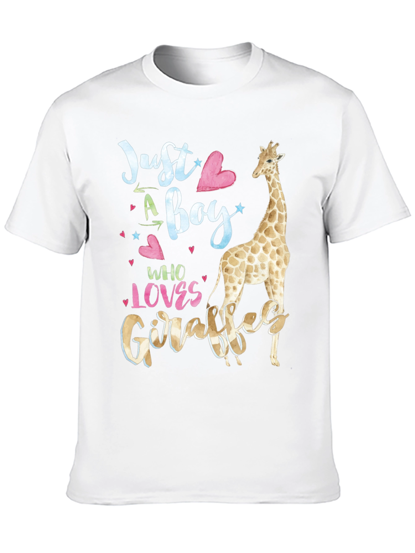 Just A Boy Who Loves Giraffes Graphic T-Shirt