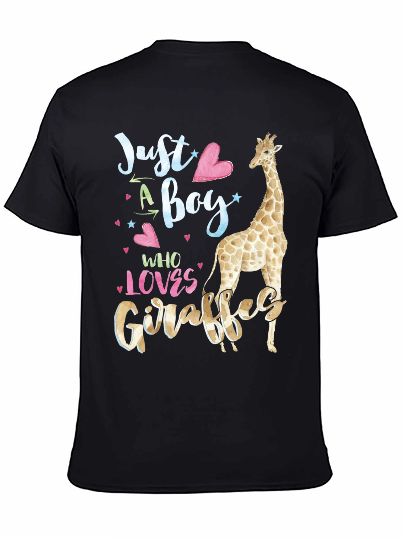 Just A Boy Who Loves Giraffes Graphic T-Shirt