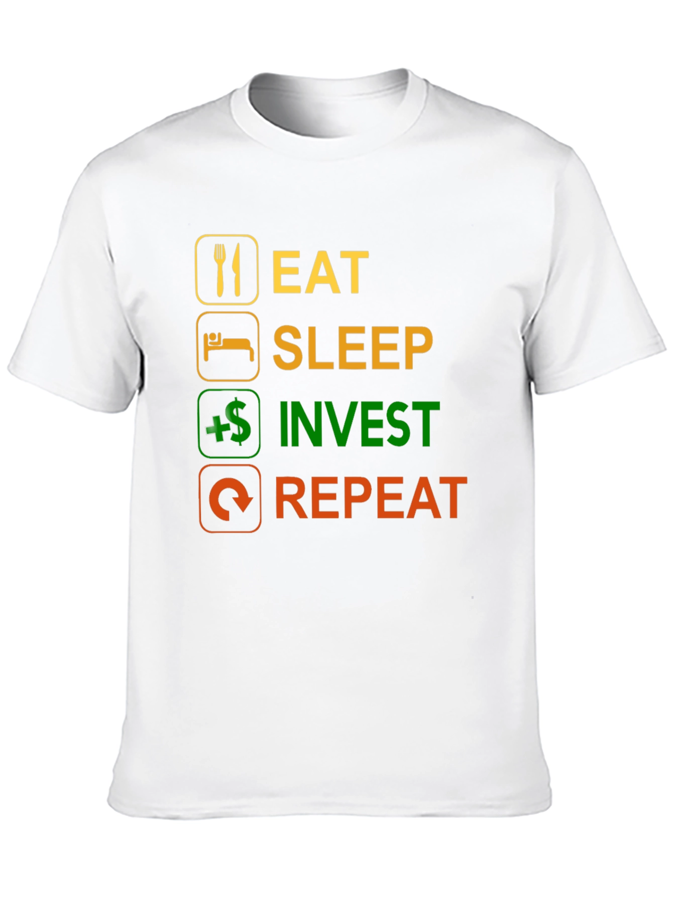 Eat Sleep Invest Repeat Black T-Shirt