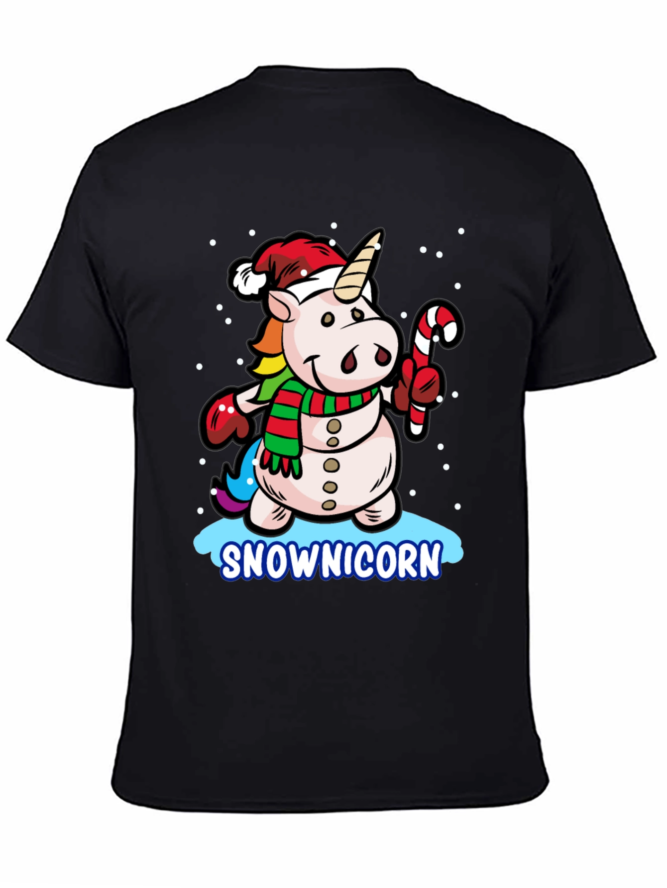 Snowman Unicorn Christmas Graphic Tee