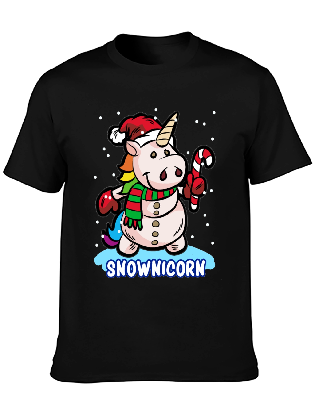 Snowman Unicorn Christmas Graphic Tee
