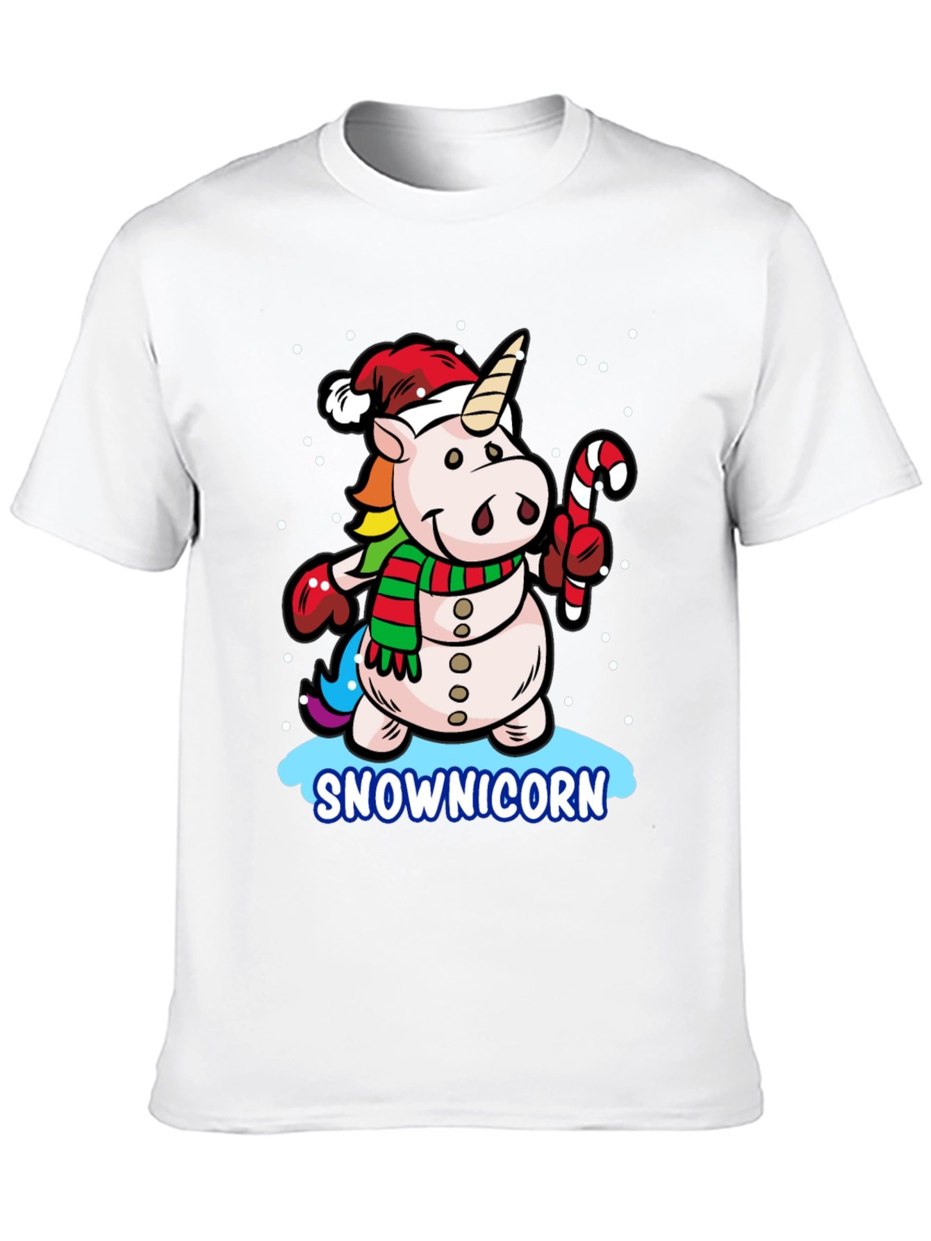 Snowman Unicorn Christmas Graphic Tee
