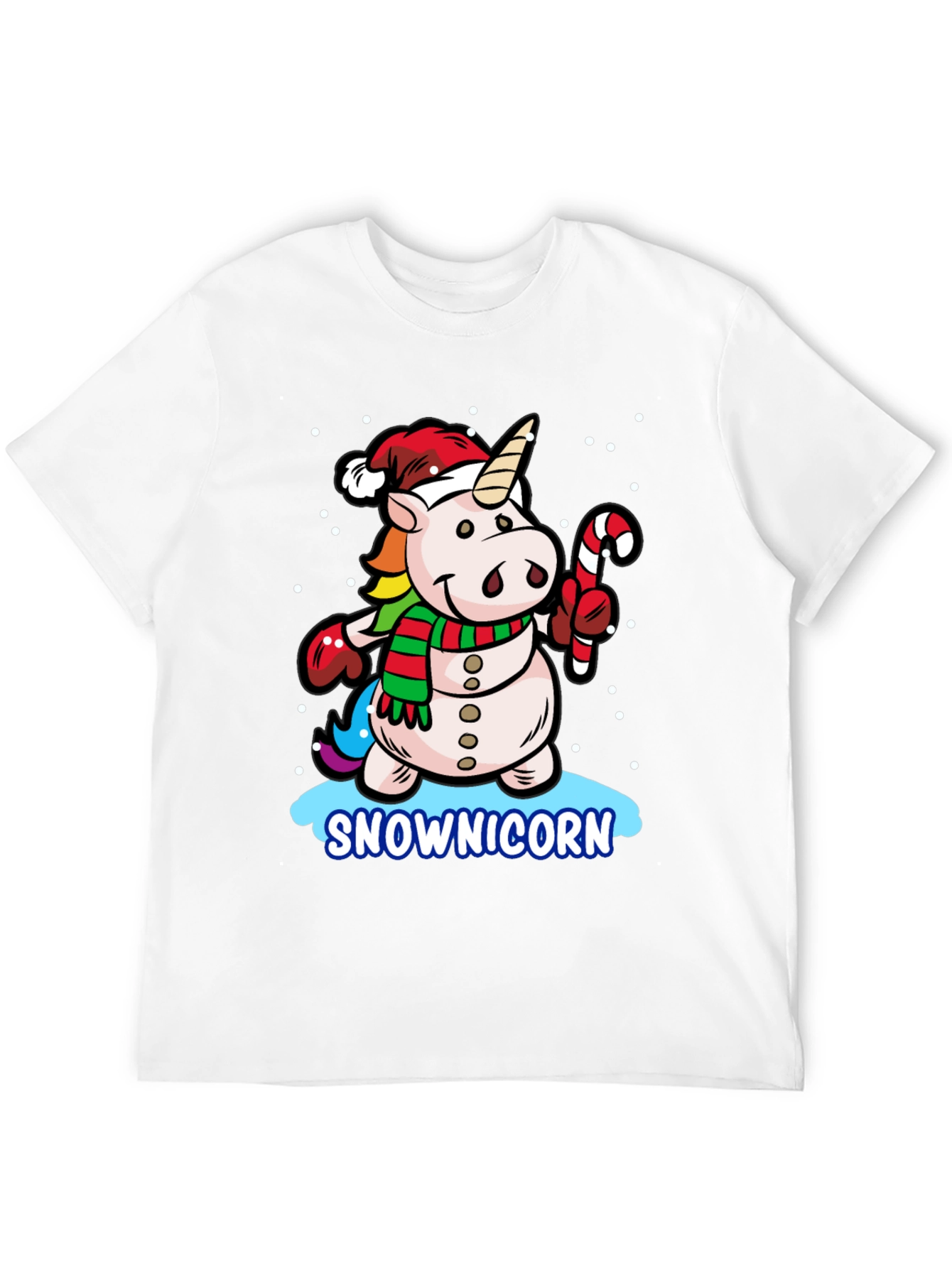 Snowman Unicorn Christmas Graphic Tee