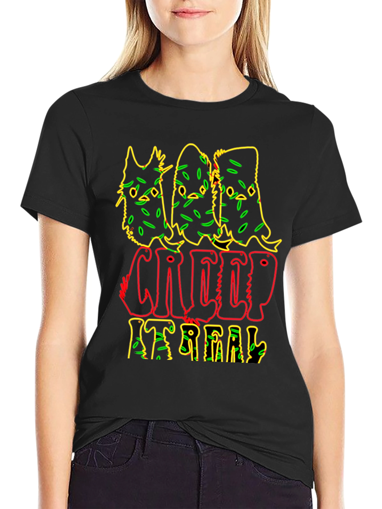 Creep It Real Graphic Tee - Spooky Season Shirt
