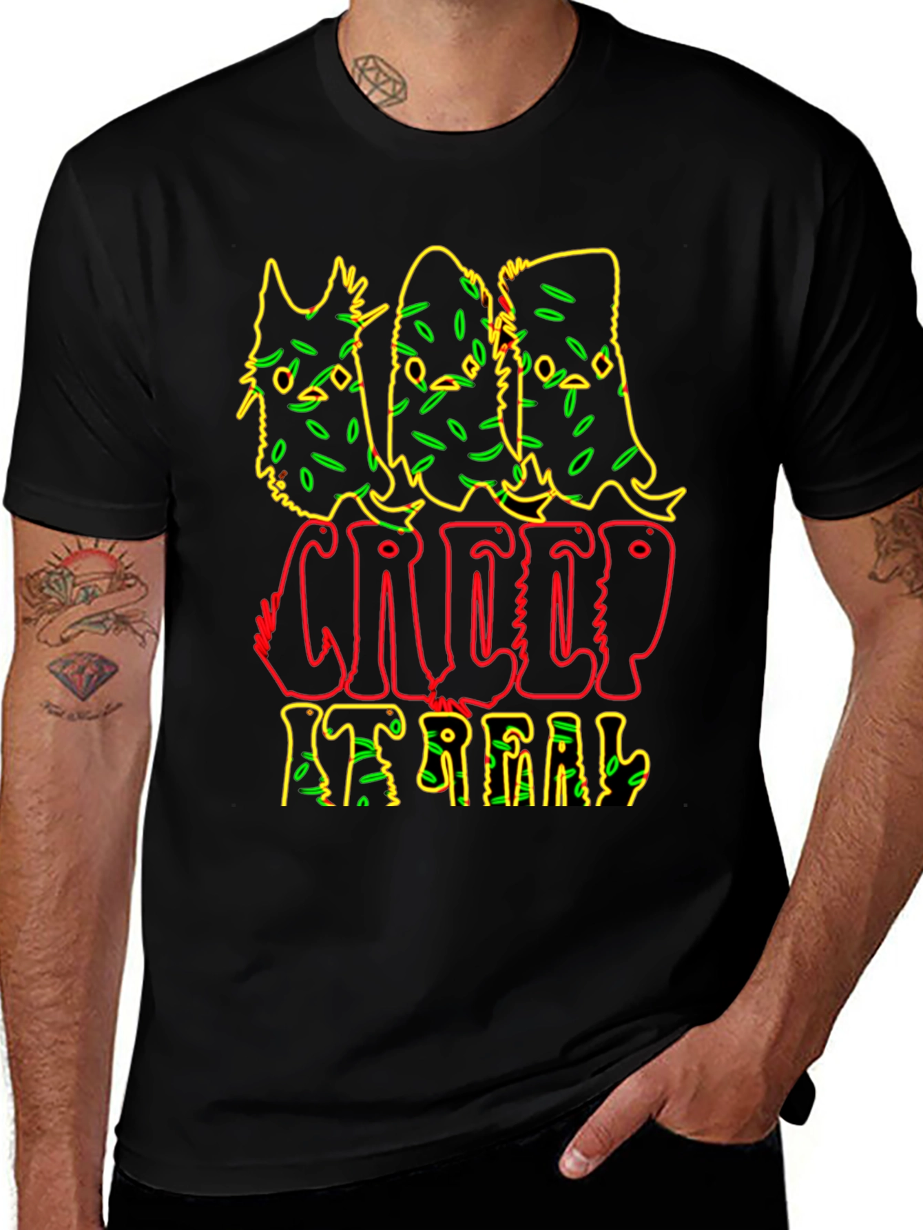 Creep It Real Graphic Tee - Spooky Season Shirt