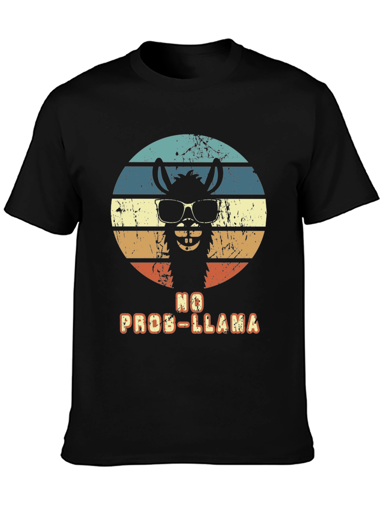 No Prob-Llama T-Shirt - Retro Alpaca Design