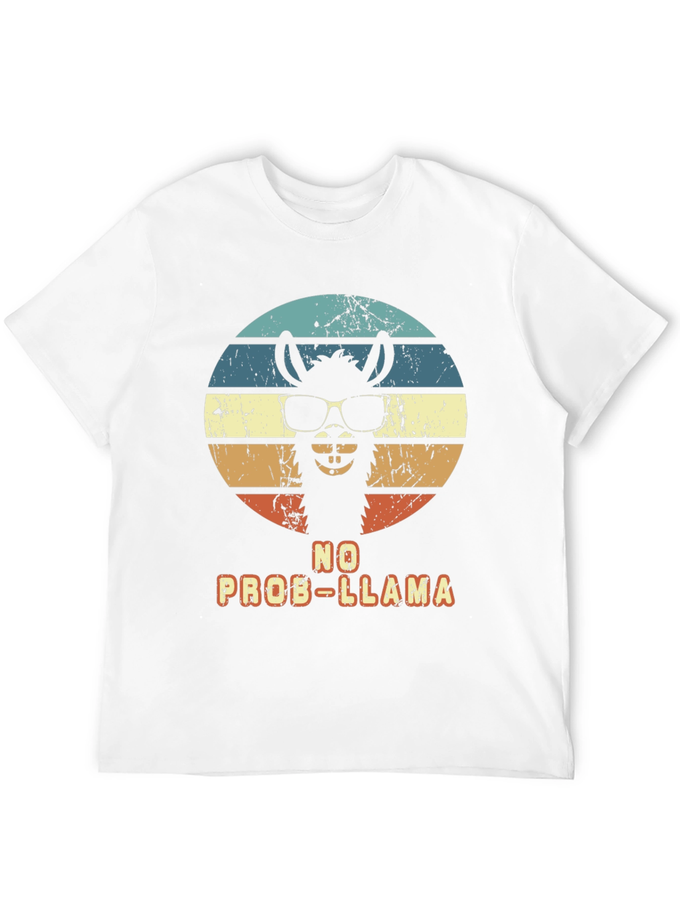 No Prob-Llama T-Shirt - Retro Alpaca Design