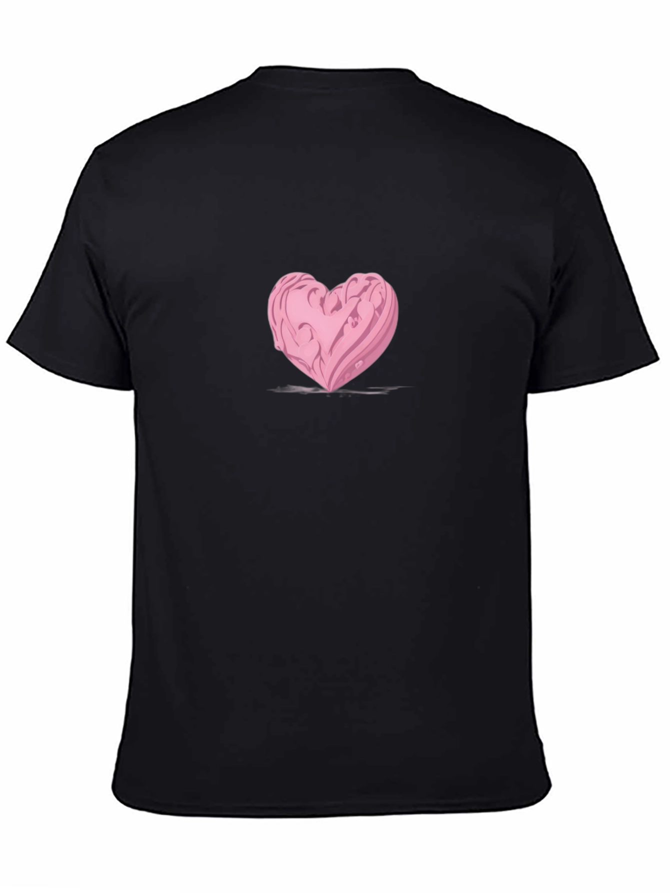 Heart Graphic Black Tee - Modern Casual Style