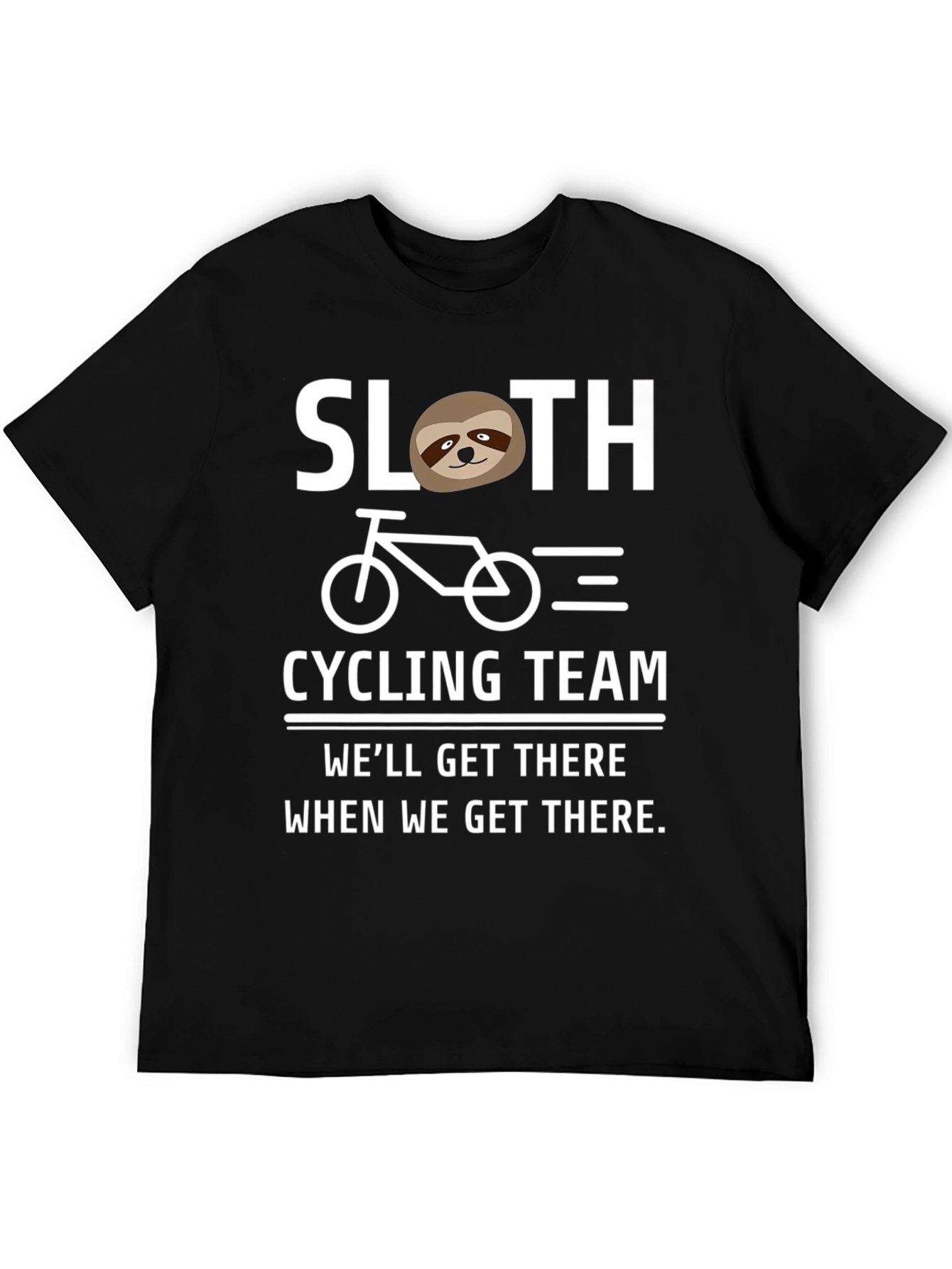 Sloth Cycling Team T-Shirt - Funny Relaxed Fit