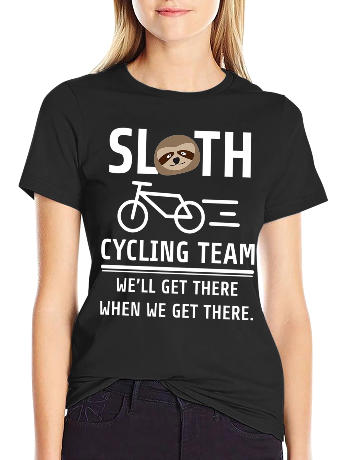 Sloth Cycling Team T-Shirt - Funny Relaxed Fit
