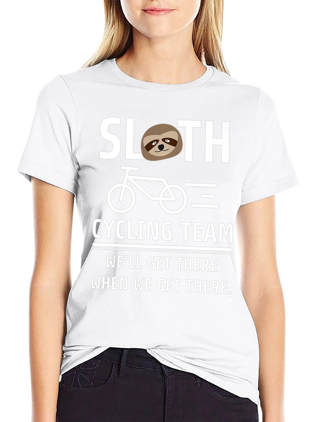 Sloth Cycling Team T-Shirt - Funny Relaxed Fit
