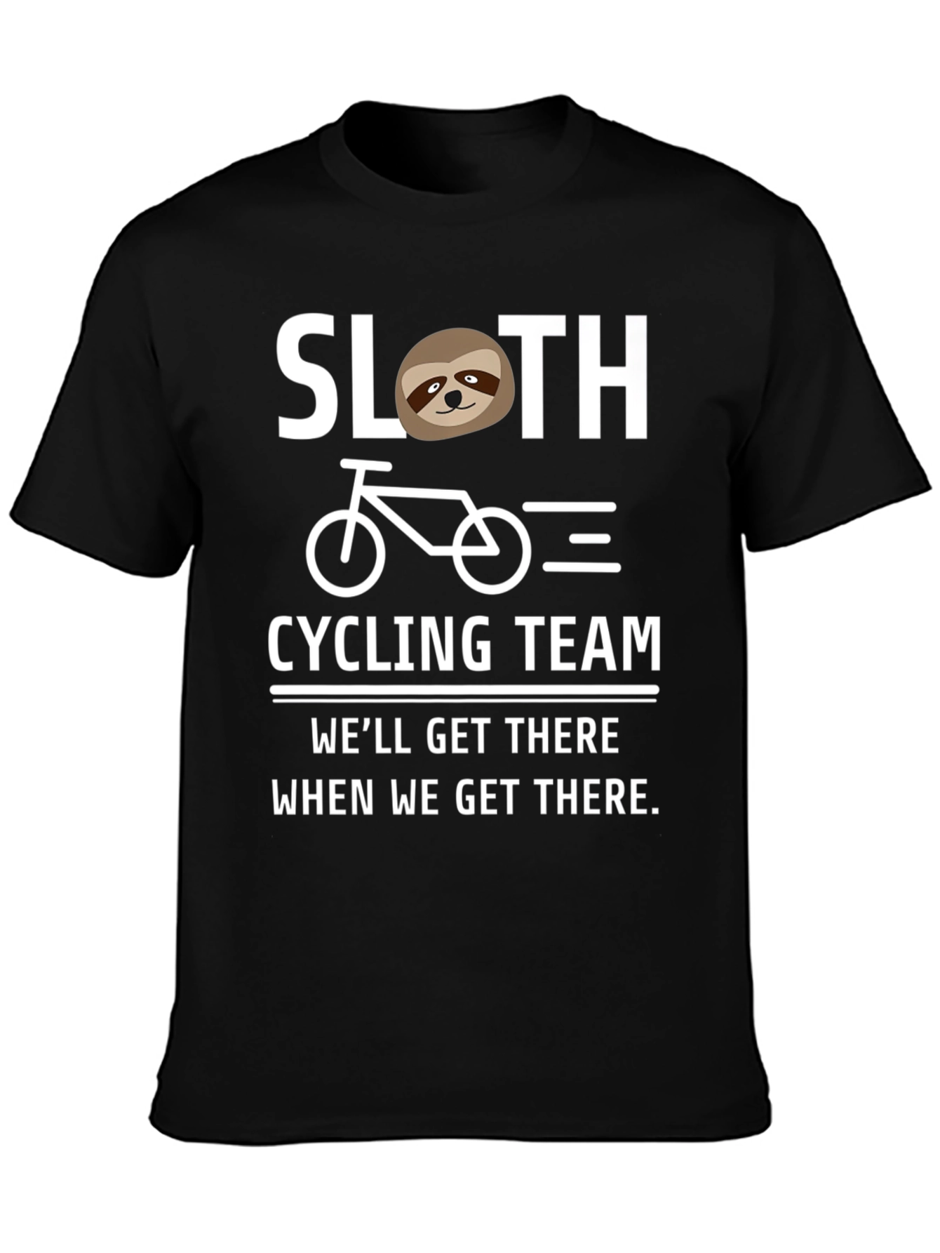 Sloth Cycling Team T-Shirt - Funny Relaxed Fit