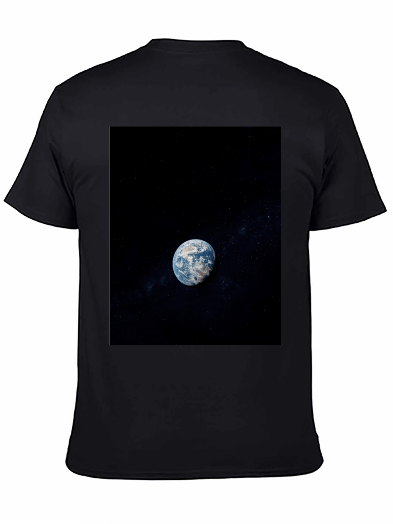 Earth View Graphic Black T-Shirt