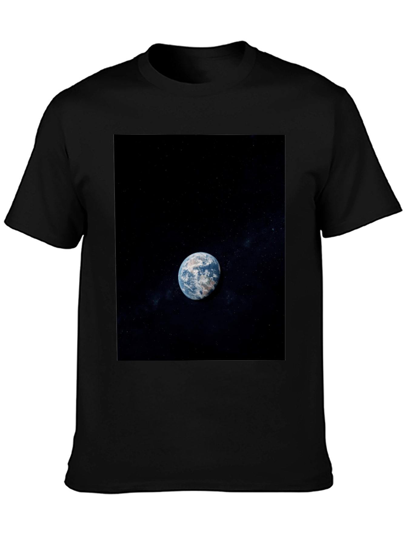 Earth View Graphic Black T-Shirt