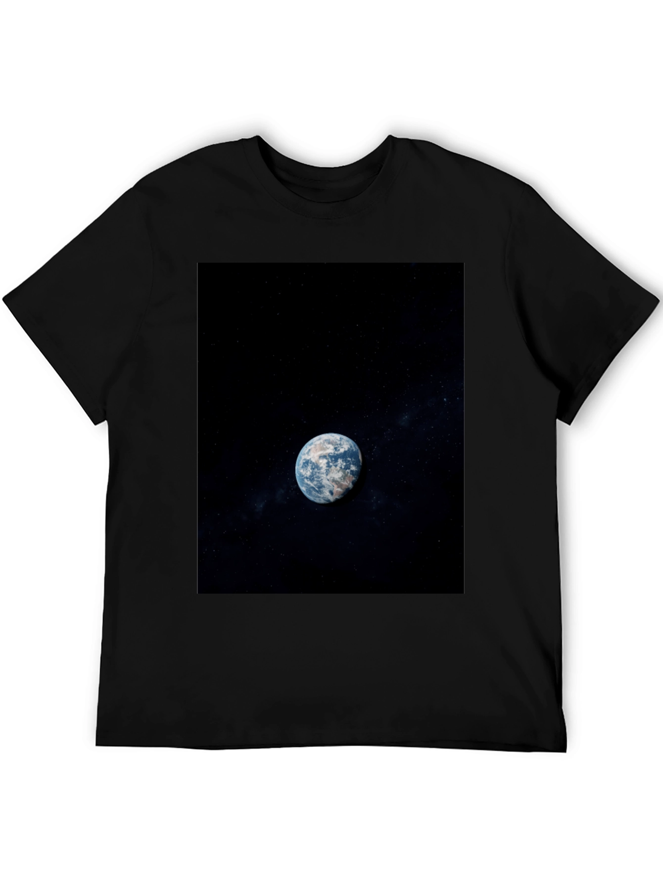 Earth View Graphic Black T-Shirt