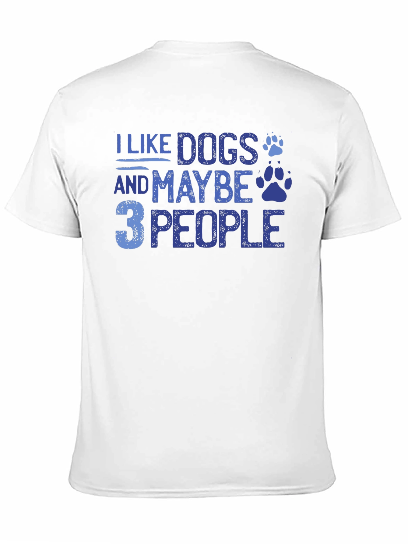 I Like Dogs and Maybe 3 People Black T-Shirt