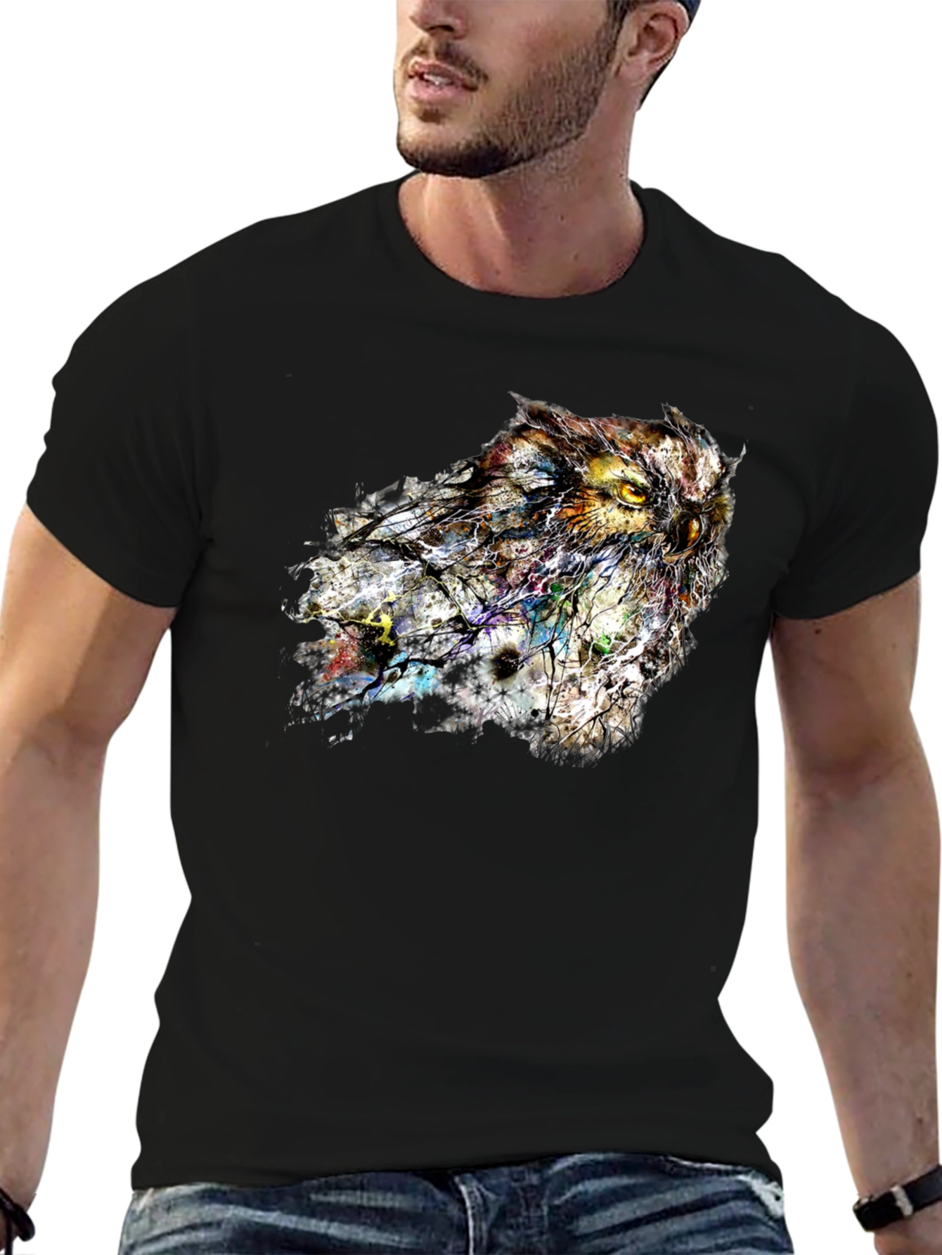 Owl Graphic Print T-Shirt