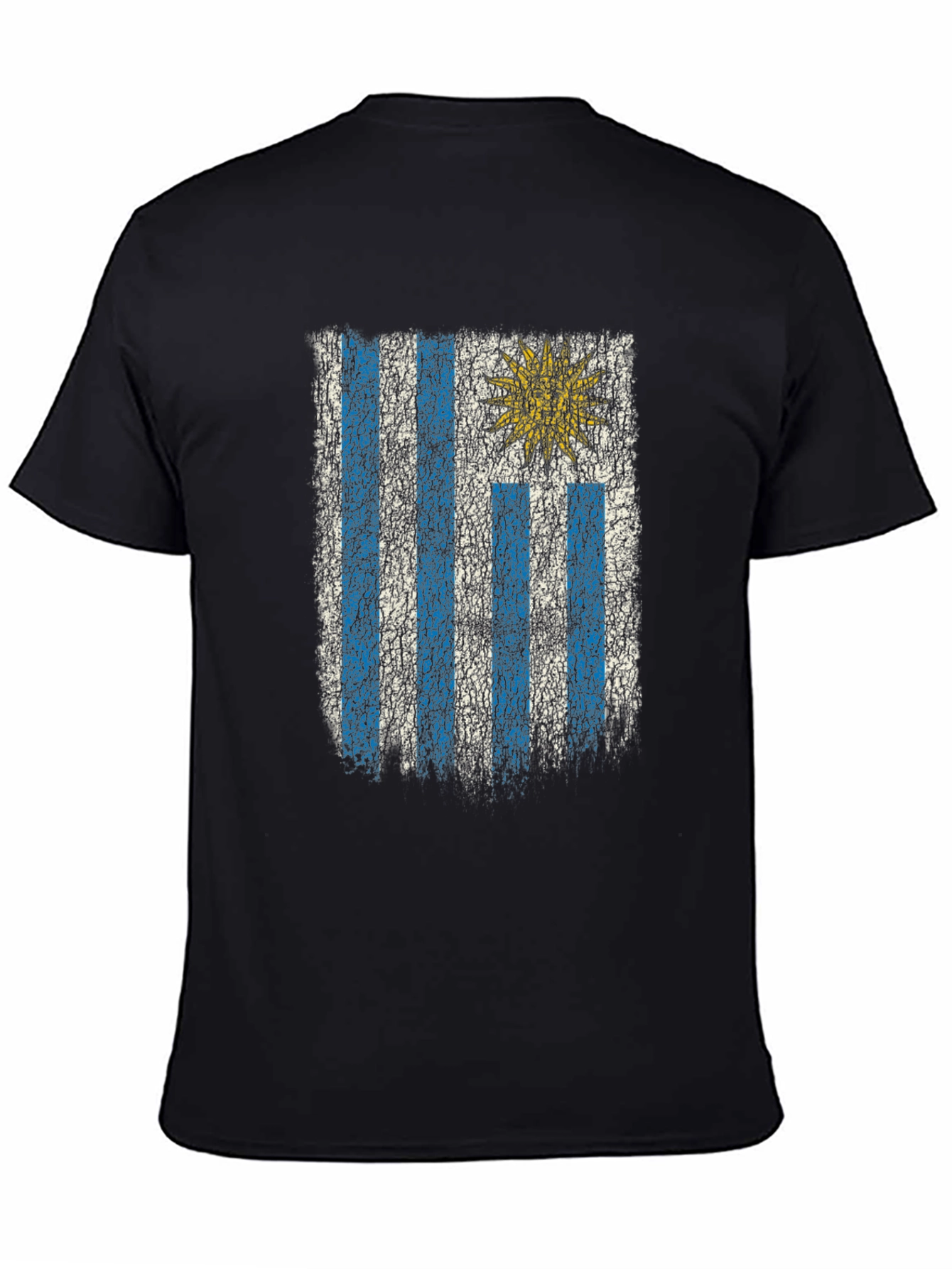 Uruguay Flag Distressed Graphic Tee