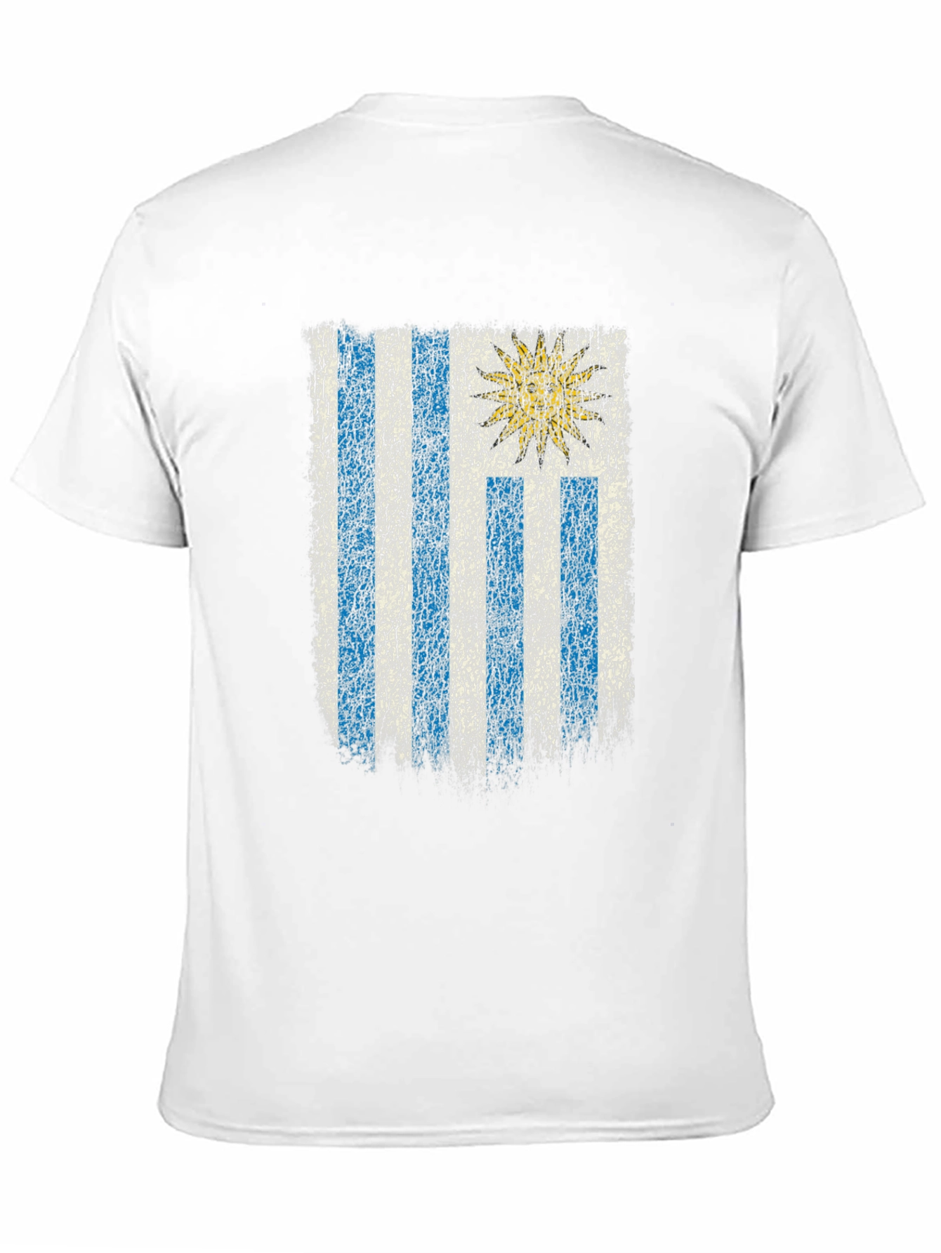 Uruguay Flag Distressed Graphic Tee