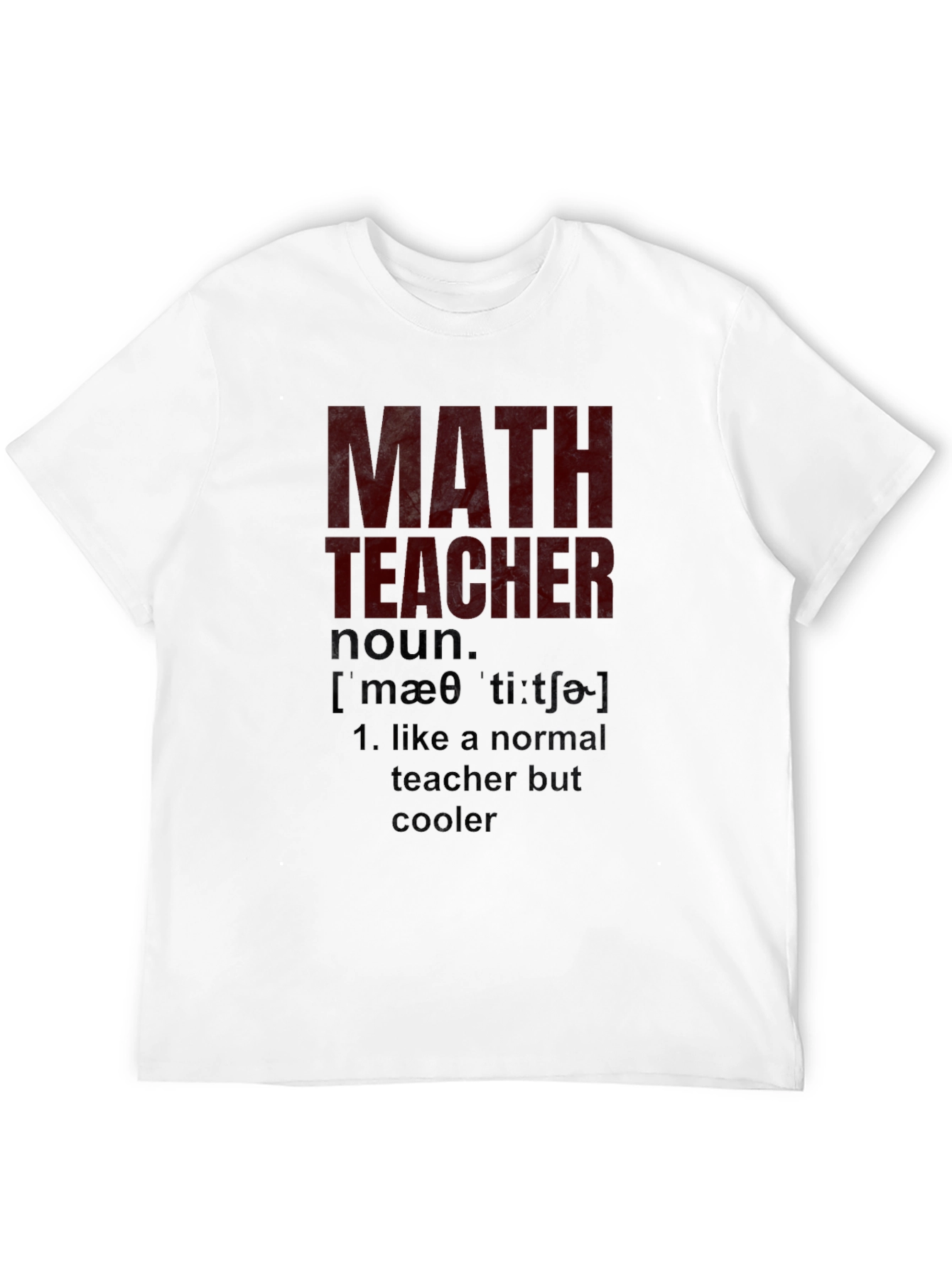 Math Teacher Definition Black T-Shirt