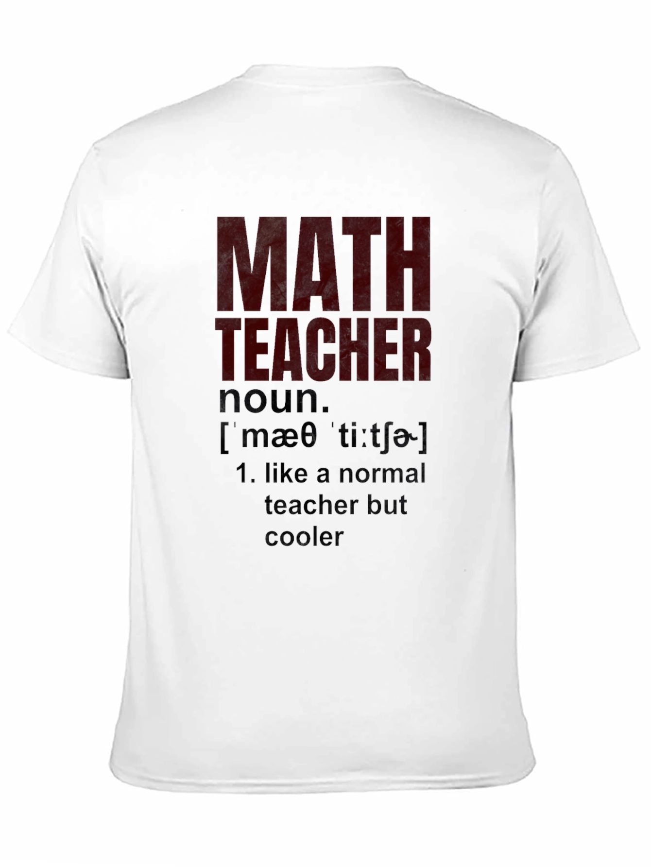 Math Teacher Definition Black T-Shirt