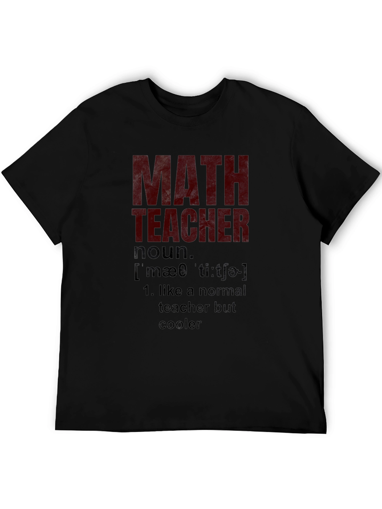 Math Teacher Definition Black T-Shirt